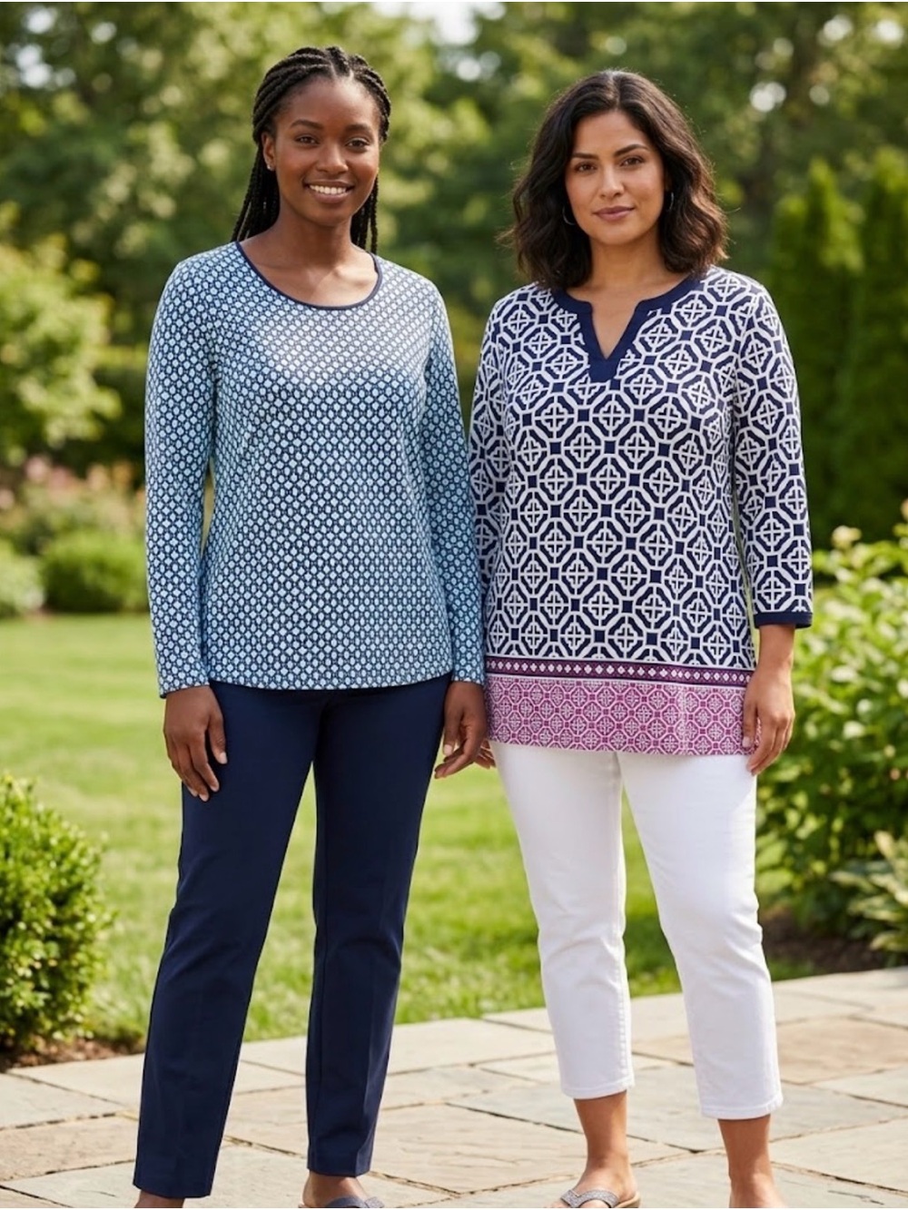 Kim Rogers Lot of 2 Women’s Tops Size XL Plus Tunic Blouse Pattern Design